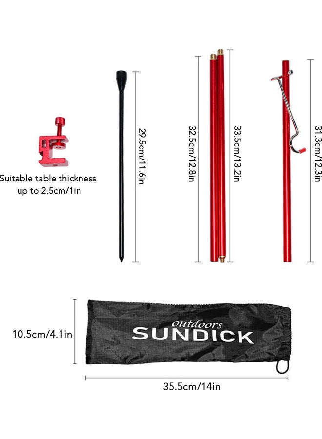 صنديك حامل ثلاثي القوائم مزود بمصباح فانوس قابل للفصل للتخييم 35.5 x 2 x 10.5سم - Image 5