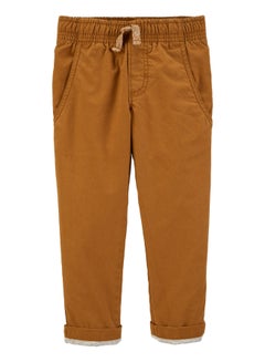 Pull-On Poplin Play Pants Brown