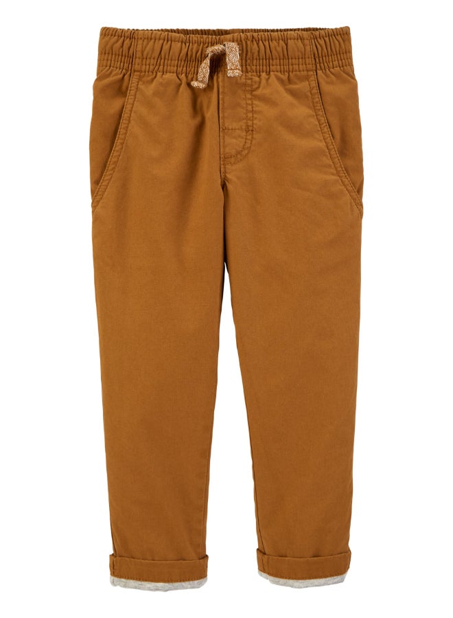 carter's - Pull-On Poplin Play Pants Brown - Image 1