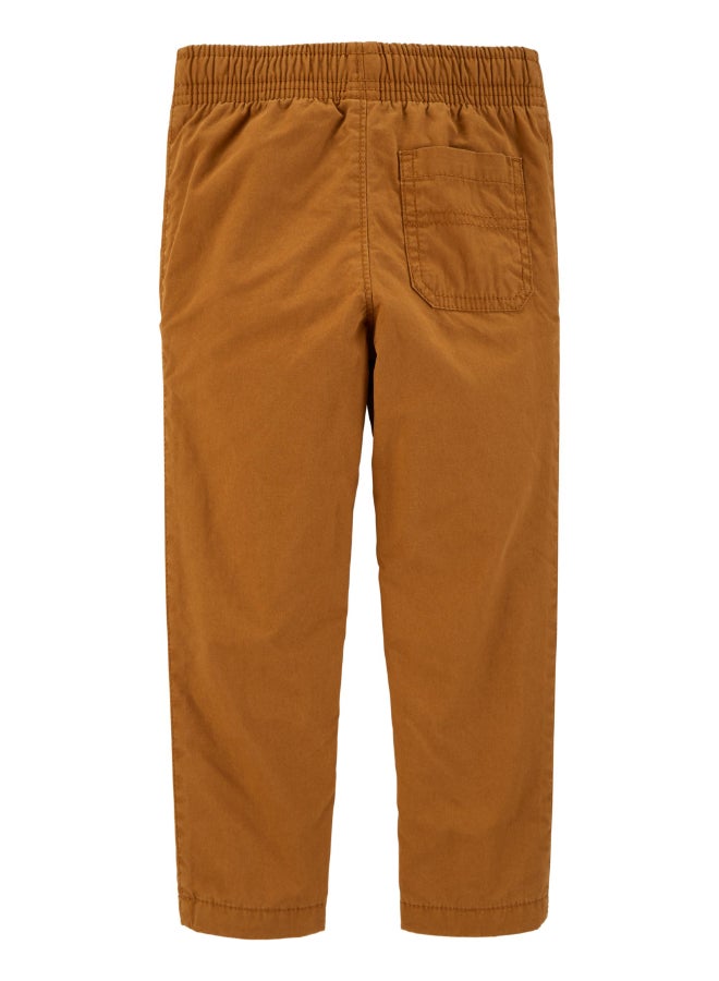 carter's - Pull-On Poplin Play Pants Brown - Image 1
