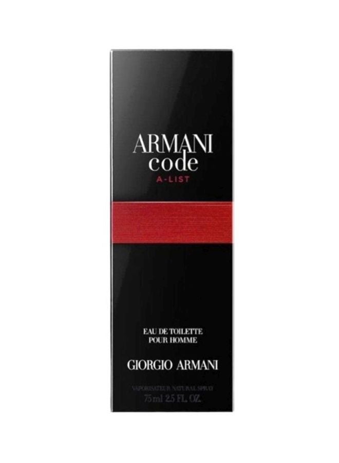 GIORGIO ARMANI - Armani Code A-List EDT 75ml - Image 1