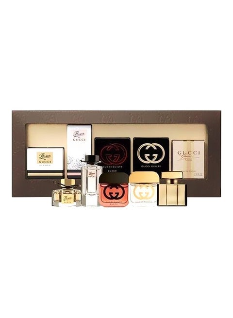 5-Piece Ladies Miniatures Set Gucci Premiere EDP 5, Gucci Premiere EDP 5, Gorgeous Gardenia EDT 5, Gucci Guilty EDT 5, Gucci Guilty Black EDT 5ml