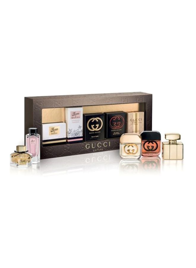 5-Piece Ladies Miniatures Set Gucci Premiere EDP 5, Gucci Premiere EDP 5, Gorgeous Gardenia EDT 5, Gucci Guilty EDT 5, Gucci Guilty Black EDT 5ml