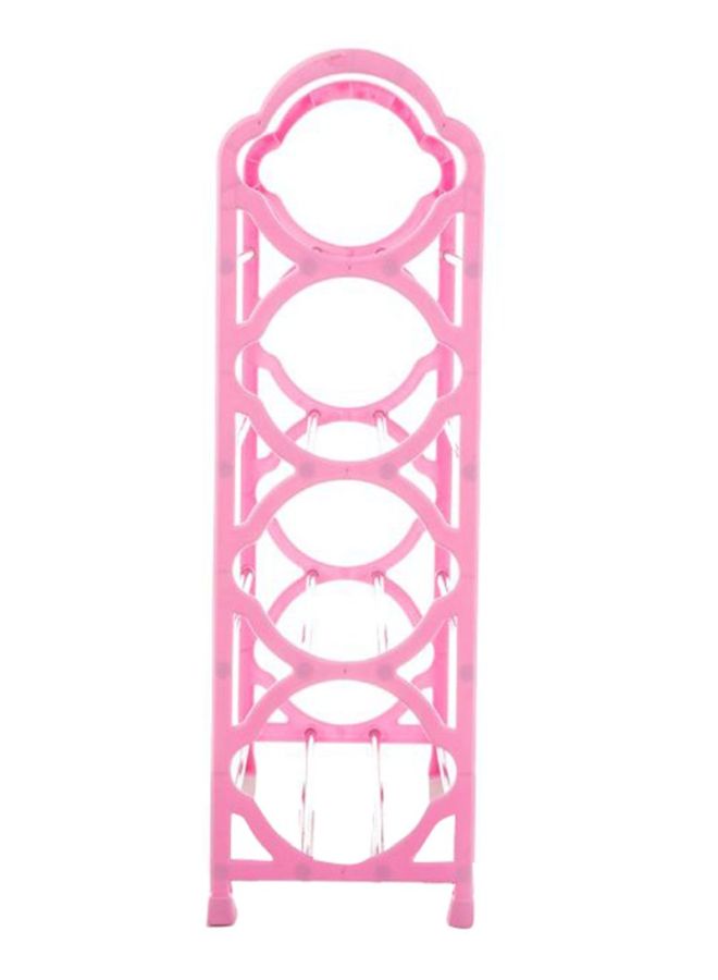 شاربدو رف أحذية بسيط بـ4 طبقات وردي/أبيض 62x30x23سم - Image 3