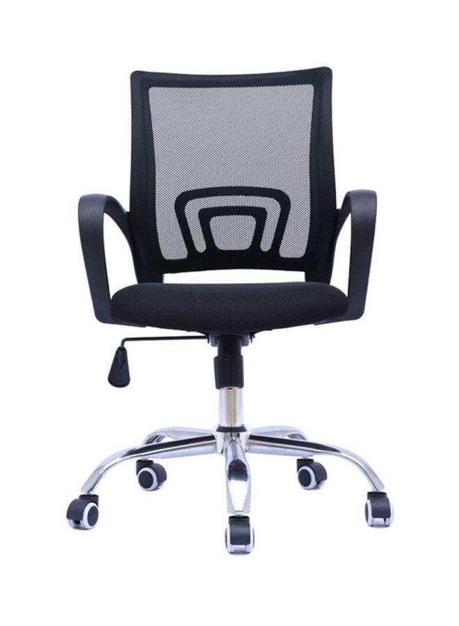 شاربدو كرسي مكتب متحرك أسود/فضي 60x60x90سم - Image 1