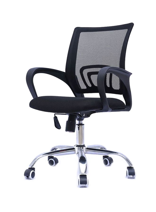 شاربدو كرسي مكتب متحرك أسود/فضي 60x60x90سم - Image 2