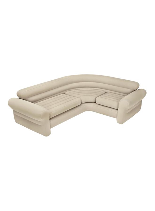 INTEX Inflatable Air Corner 4 Seater Sofa Beige 257x203x76cm 