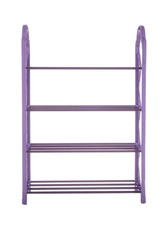 شاربدو رف أحذية بسيط بـ4 طبقات بنفسجي/أبيض 75x3x23سم - Image 1