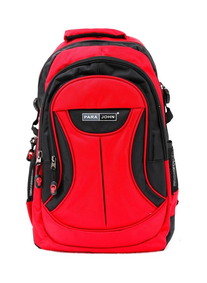 بارا جون حقيبة ظهر خفيفة الوزن ذات سعةٍ كبيرة مقاس 18 بوصة أحمر وأسود - Image 1