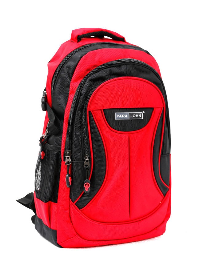 بارا جون حقيبة ظهر خفيفة الوزن ذات سعةٍ كبيرة مقاس 18 بوصة أحمر وأسود - Image 3