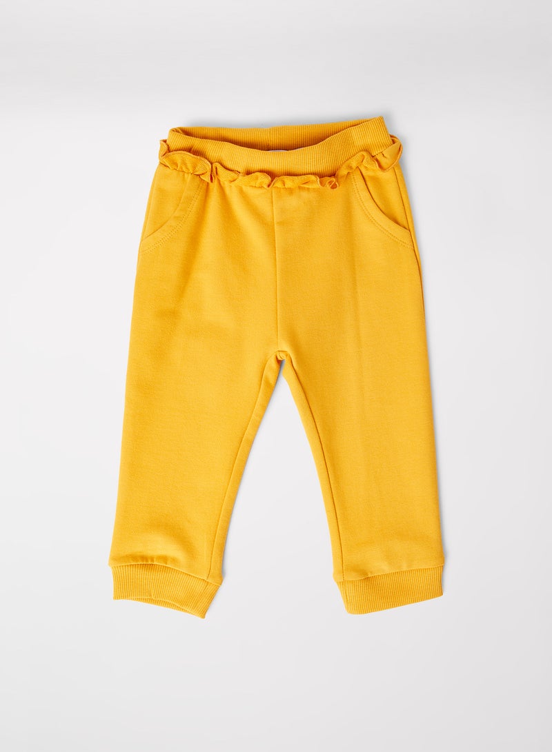 NAME IT - Baby Frill Sweatpants Sunflower - Image 1