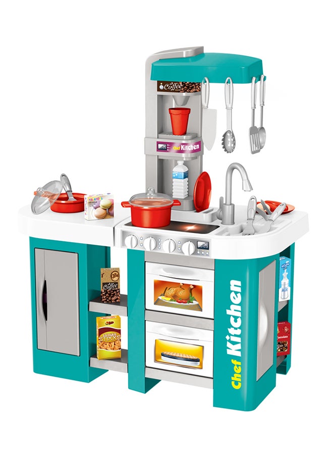 XIANGYU - Educational Pretend Kids Play House Lights Accessories Kitchen Sets Toy For Cooking 61x33x72.5cm - Image 1