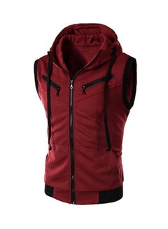 Sleeveless Training Vest Wine Red