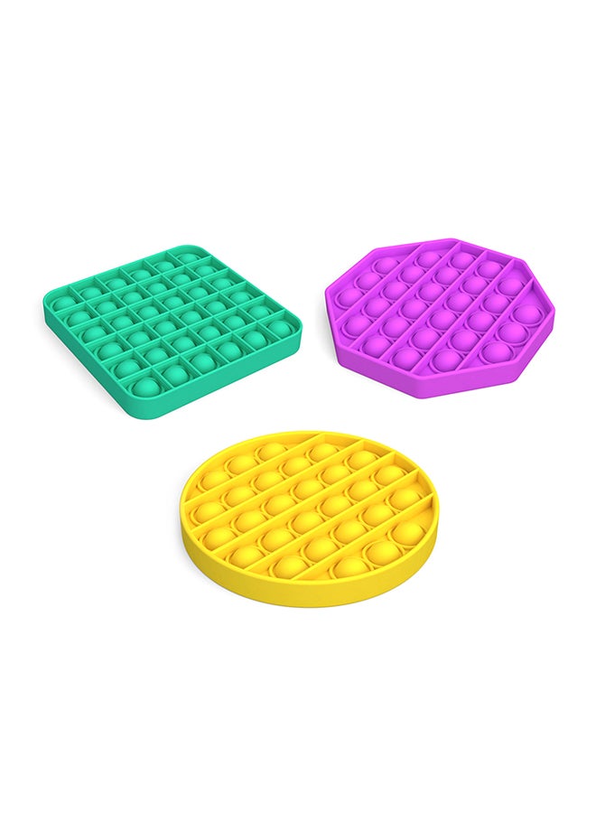 3-Piece Push Bubble Special Pop Sensory Toy 