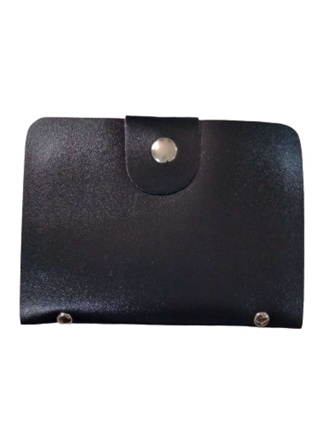 منظم بطاقات قابل للطي أسود