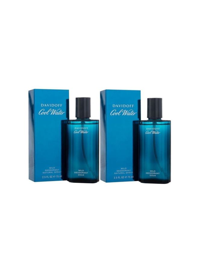 Davidoff - Pack Of 2 Cool Water EDT 75x2ml - Image 1