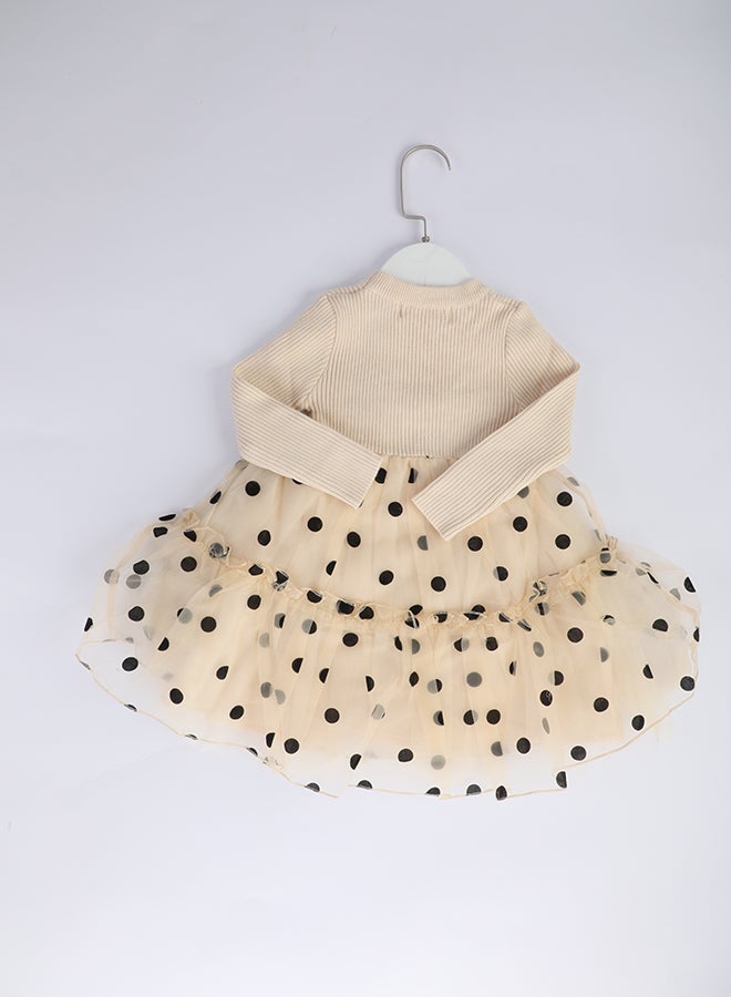 TERTER Fancy Layers Midi Dress Off White - Image 2