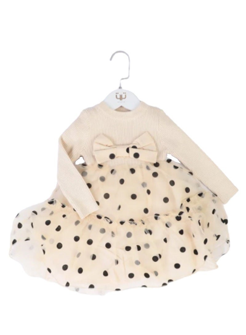 TERTER Fancy Layers Midi Dress Off White - Image 1