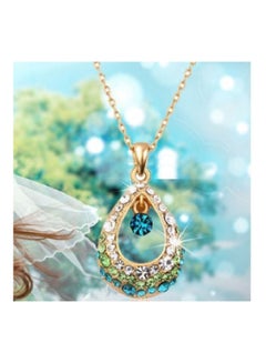 Lucky New European and American Crystal Teardrop Necklace  - Image 3