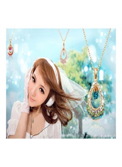 Lucky New European and American Crystal Teardrop Necklace  - Image 4