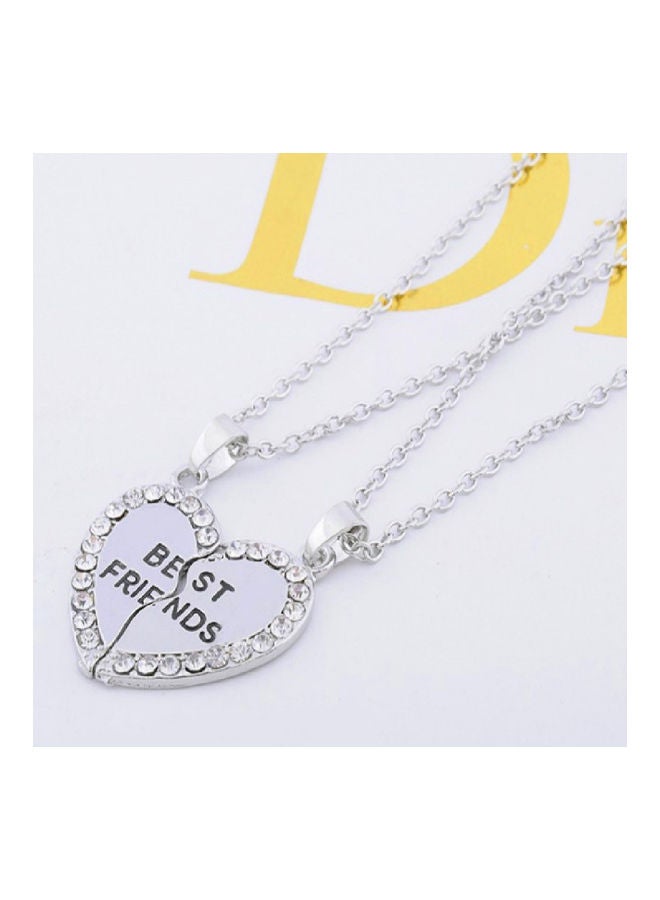 Lucky - Fashion Two Diamond-Studded Lovers Necklace - Image 1