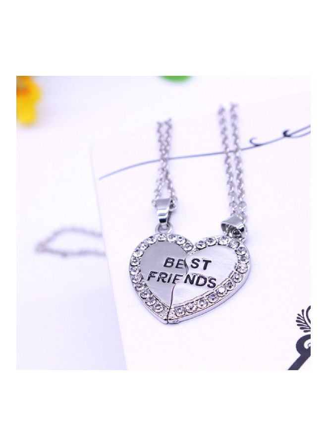 Lucky - Fashion Two Diamond-Studded Lovers Necklace - Image 1