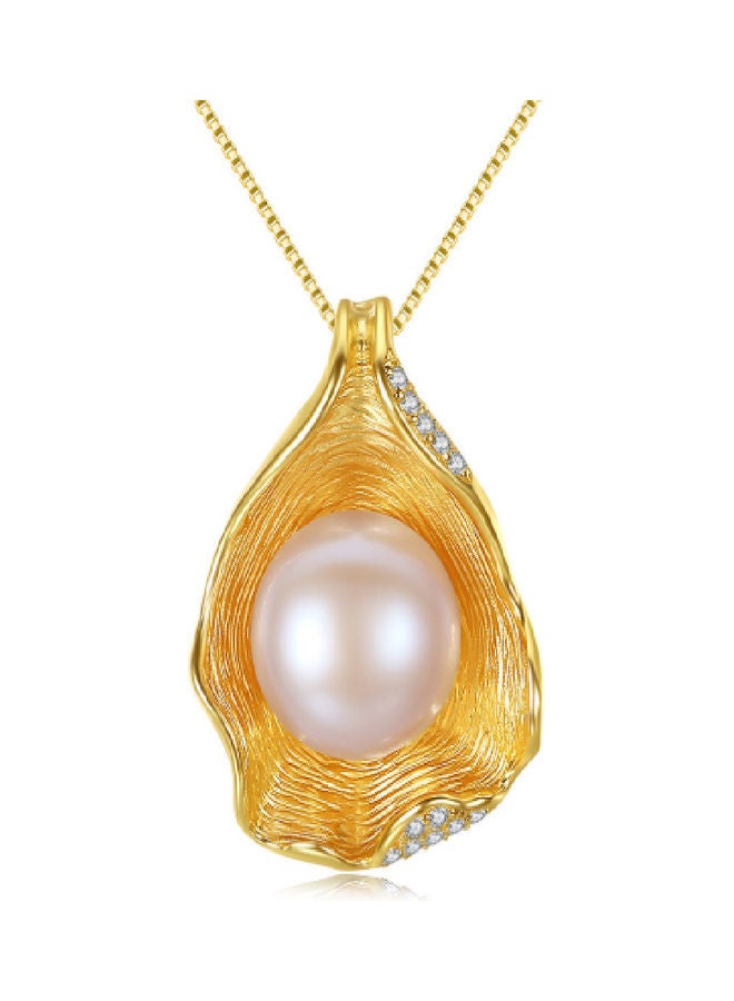 Lucky Shell Design Pearl Pendant Necklace - Image 1