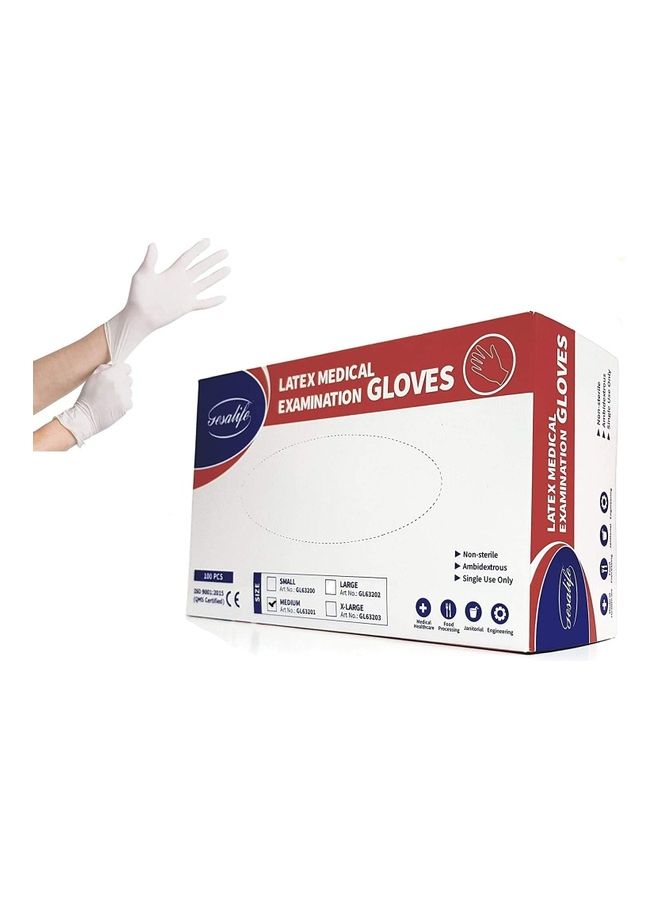 Gesalife 100-Piece Latex Medical Examination Gloves - Image 2