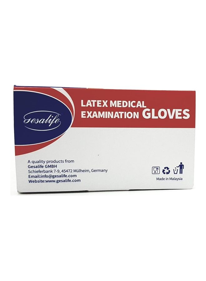 Gesalife 100-Piece Latex Medical Examination Gloves - Image 1