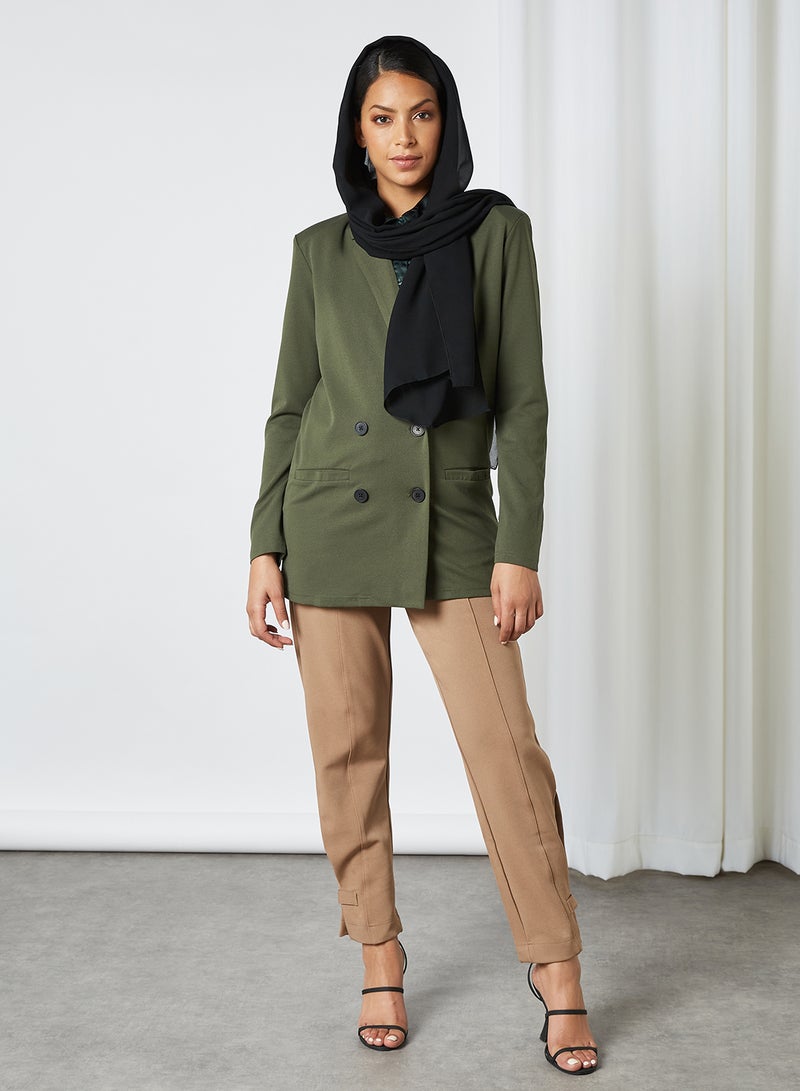 Jacqueline de Yong Double Breasted Blazer Deep Depths  - Image 3