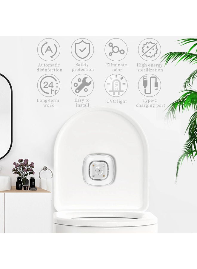 Generic - UV LED Light Smart Sensor Toilet Lamp White - Image 1