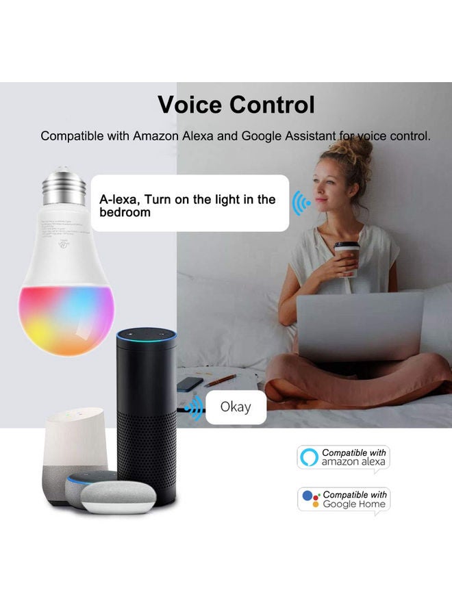 مصباح إضاءة ذكي بخاصية الواي فاي وبجهد 110 فولت من فكميلا طراز TY009 أبيض - Image 2