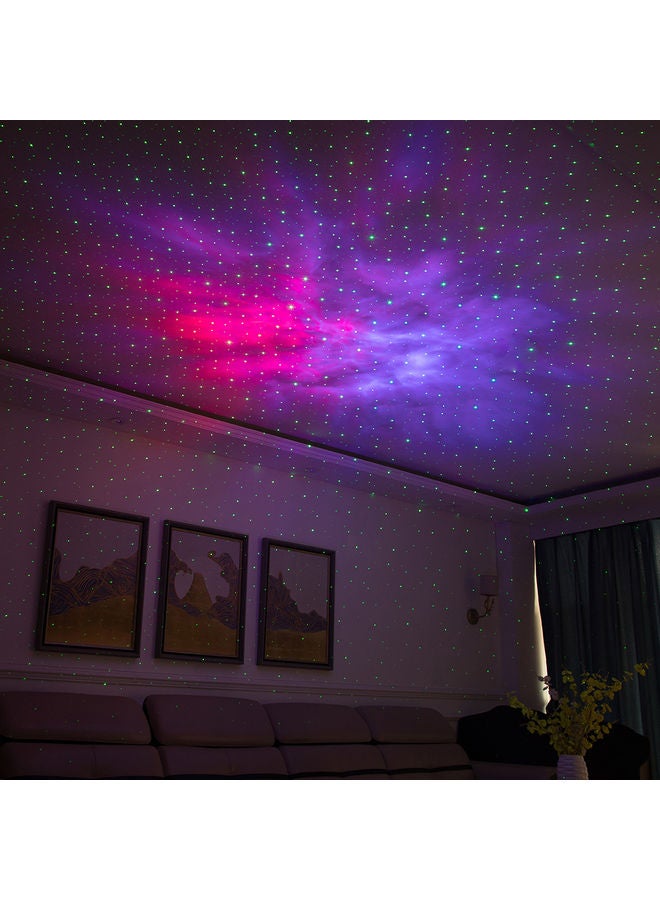 Night Light Galaxy Projector With LED And Remote White/Black - Image 4