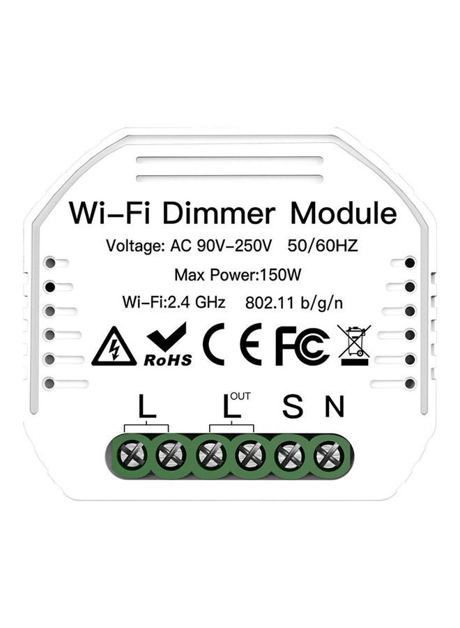 Wifi Dimmer Module Switch with Voice APP and Remote Control White  - Image 2