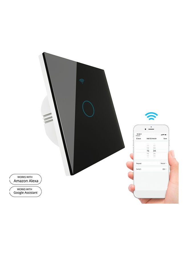 Smart Light Switch with Wifi Remote APP and Voice Control- 3 Gang Black - Image 1
