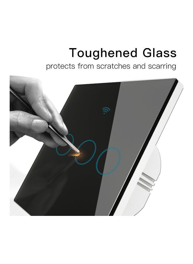 Smart Light Switch with Wifi Remote APP and Voice Control- 3 Gang Black - Image 2