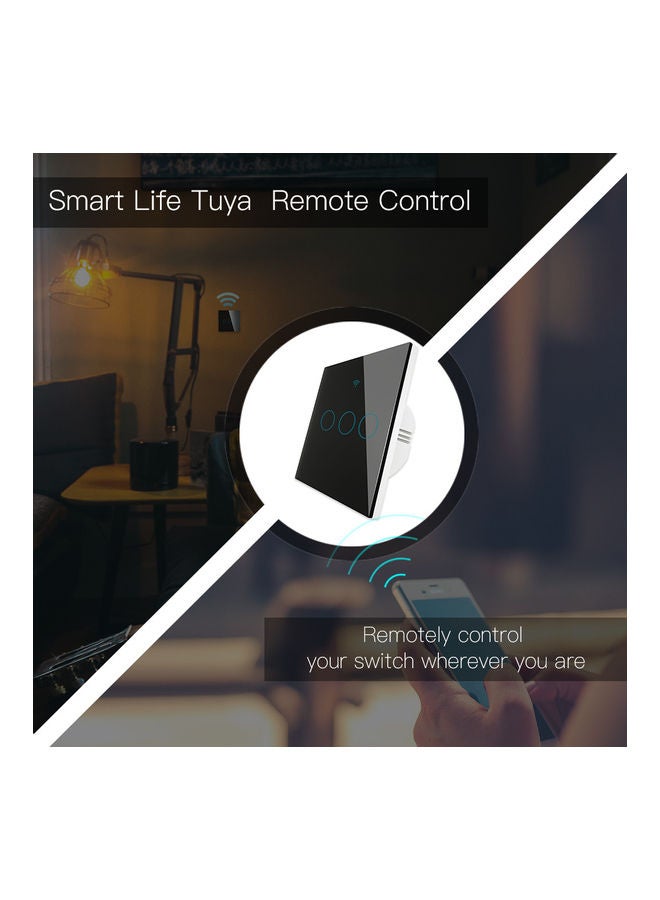 Smart Light Switch with Wifi Remote APP and Voice Control- 3 Gang Black - Image 5