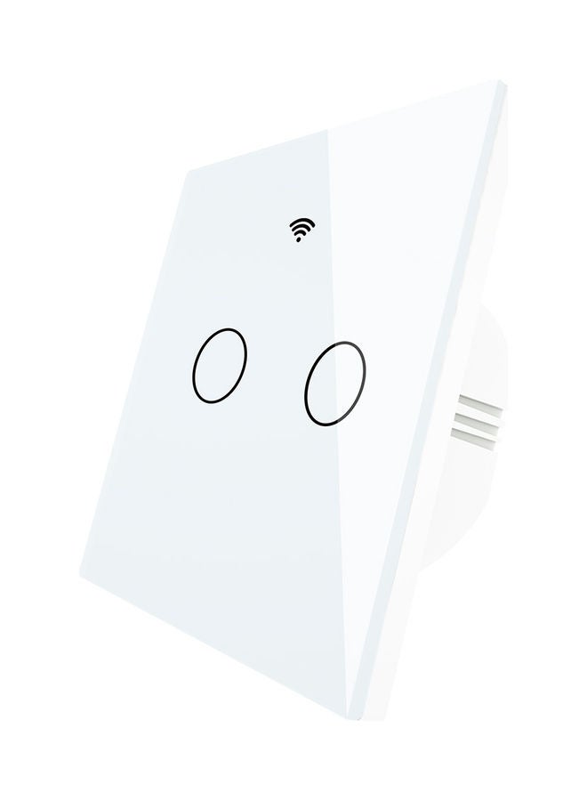 Generic Smart Light Switch with Wifi Remote APP and Voice Control- 2 Gang White  - Image 2