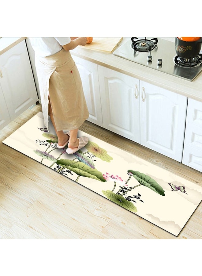 Lotus Print Living Room Bedside Floor Mat Multicolour 80 x 180cm - Image 3