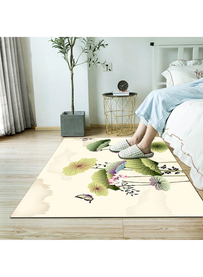 Lotus Print Living Room Bedside Floor Mat Multicolour 80 x 180cm - Image 4