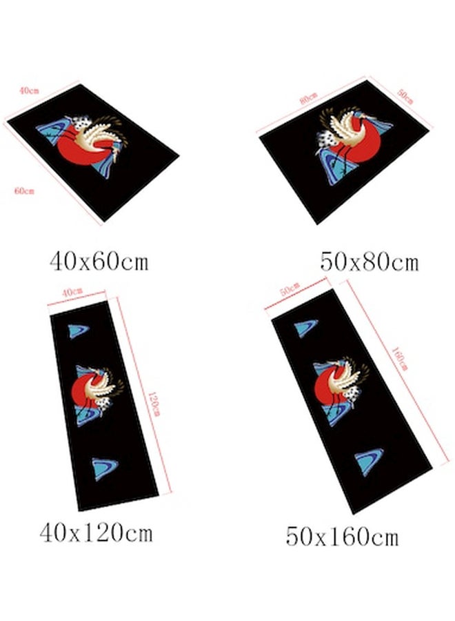 Colour Block Anti-Slip Carpet Multicolour 40 x 120cm - Image 5