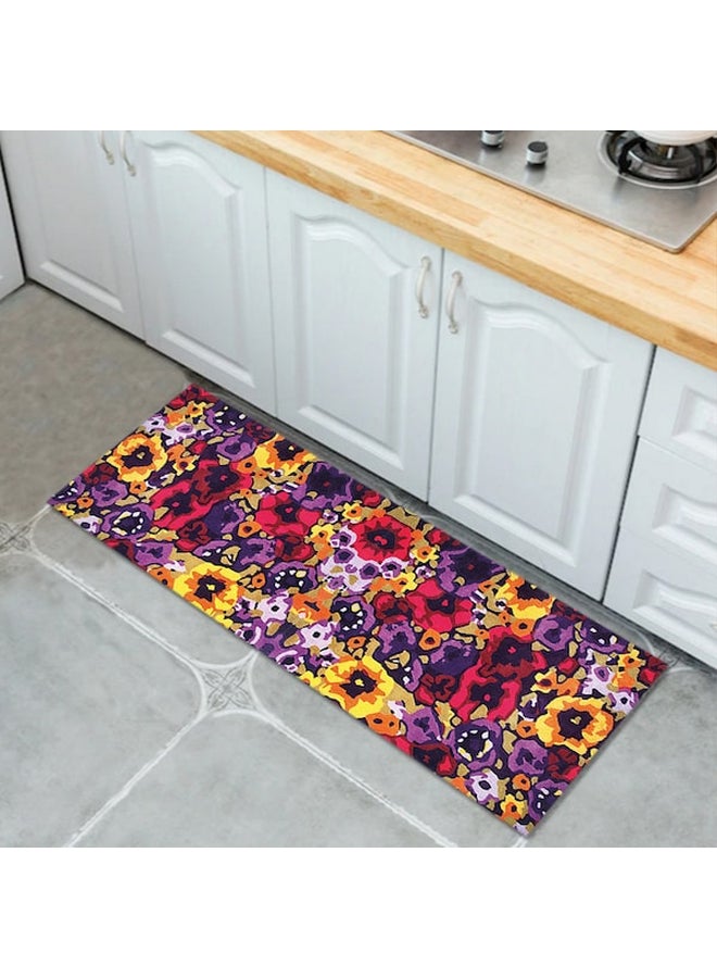 Modern Simple Rectangle Kitchen Floor Soft Rug Multicolour 40 x 120cm - Image 3