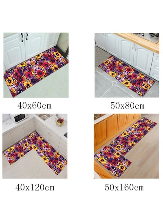 Modern Simple Rectangle Kitchen Floor Soft Rug Multicolour 40 x 120cm - Image 5