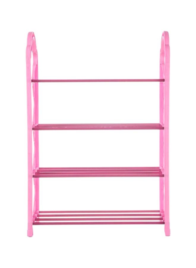 Sharpdo 4-Layer Simple Shoe Rack Pink 75x3x23cm - Image 1