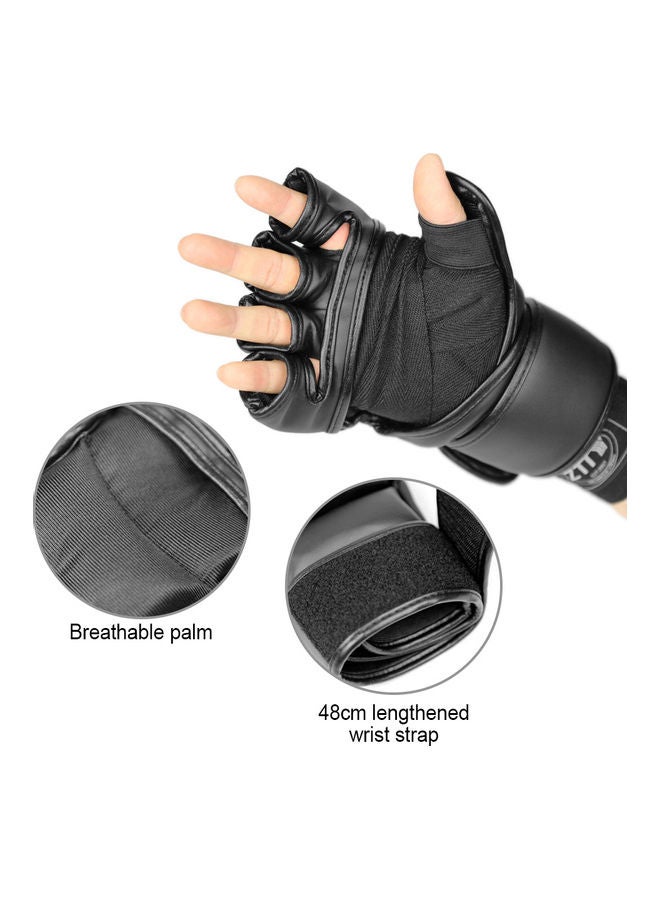 Generic - 1-Pair MMA Boxing Gloves with Open Palm 25.00 x 5.00 x 20.00cm 25.00 x 5.00 x 20.00cm - Image 1