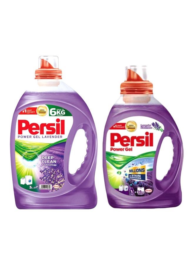 Persil Pack Of 2 Lavender Freshness Stain Remover Gel Big Bottle (3), Small Bottle (1)Liters - Image 1