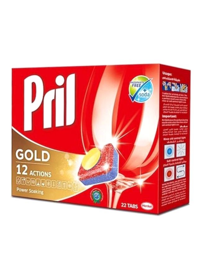 Pril 34-Piece Gold 12 Actions Dishwasher Tablets - Image 3