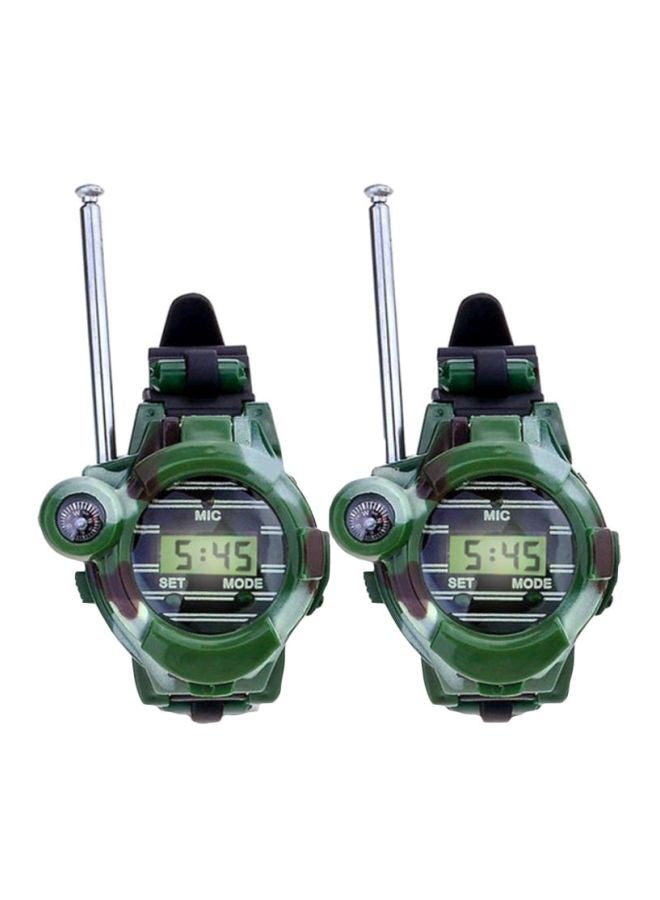 2-Piece Walkie Talkie Camouflage Watch Interphone Toy 8x7cm