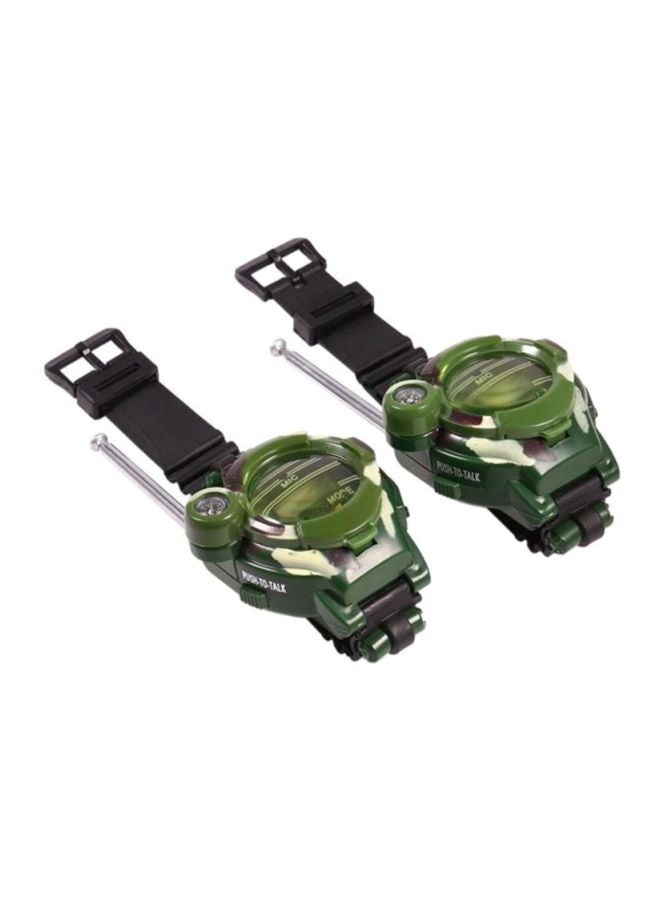 2-Piece Walkie Talkie Camouflage Watch Interphone Toy 8x7cm