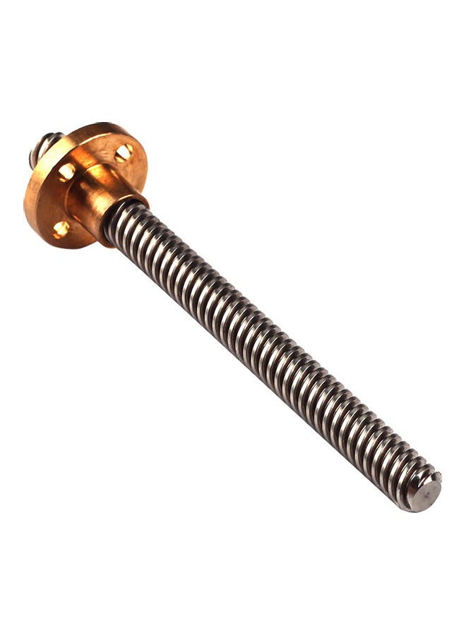 T8 Lead Screw with Nut for 3D Printers Gold/Silver - Image 2